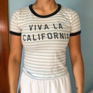 "Viva La California" Cropped T-shirt Hollister